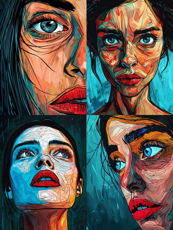 Vibrant Expressionist Portrait Study