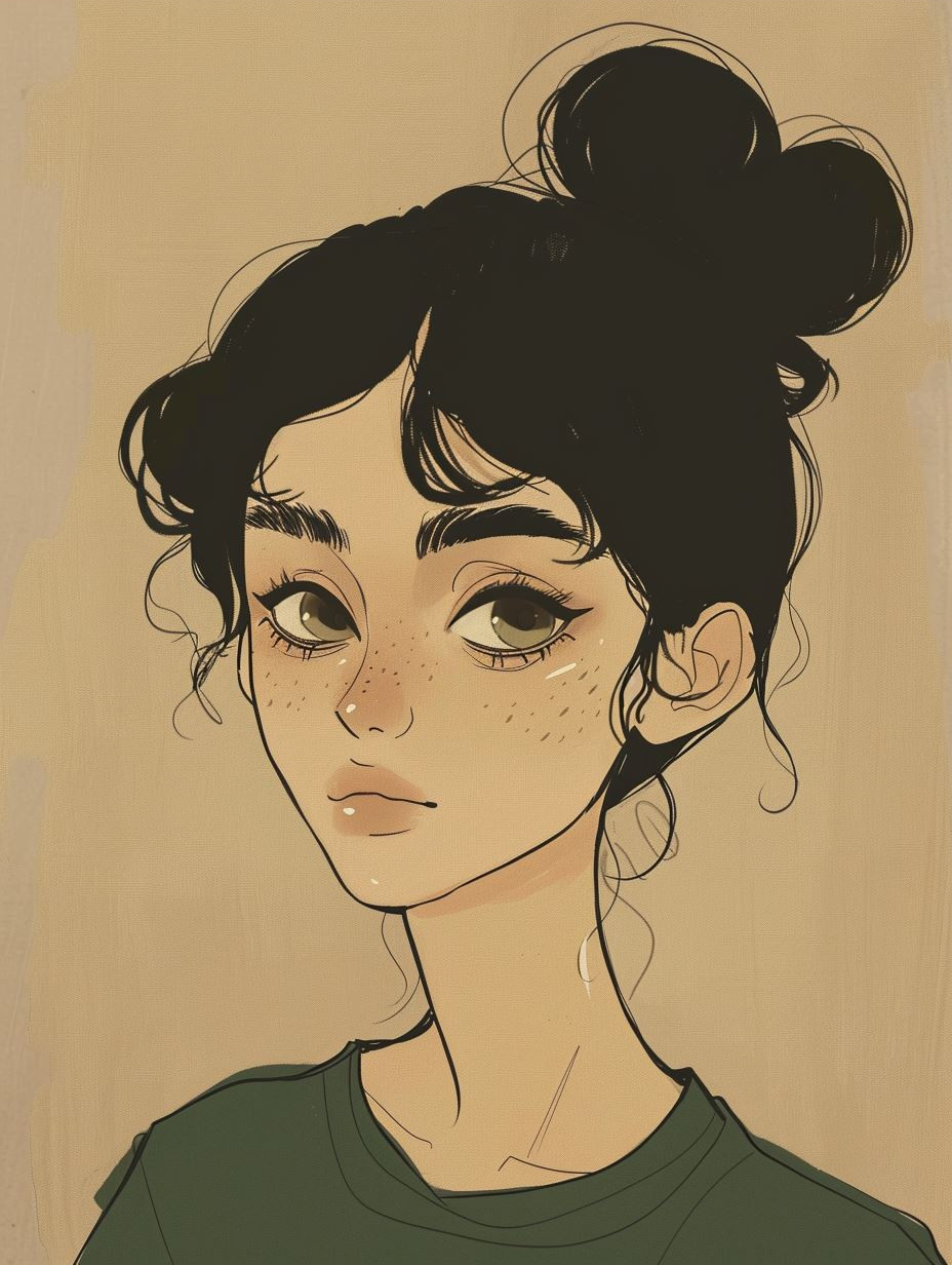 Ethereal Gaze: A Digital Portrait Study - Image 3