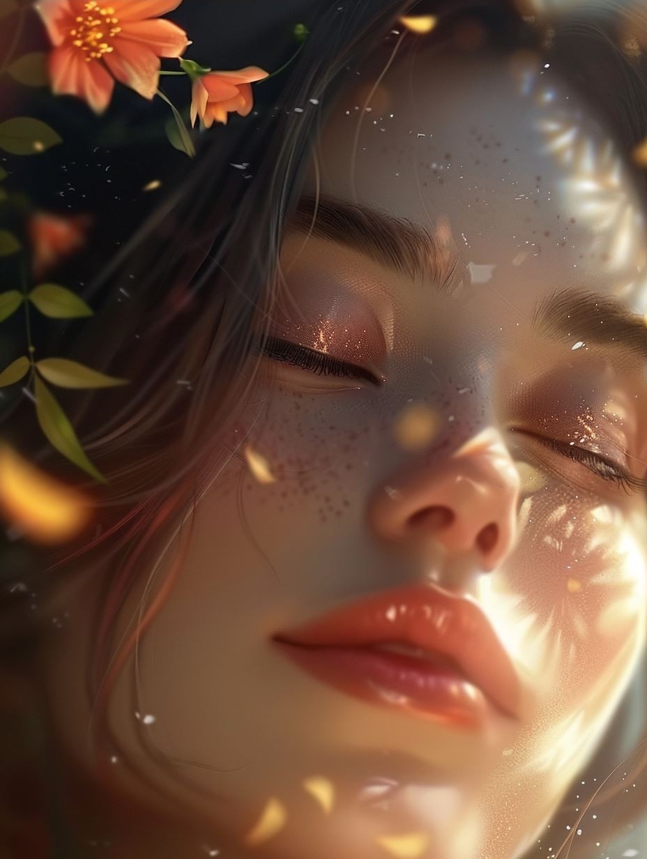 Ethereal Gaze Through Shattered Glass - Image 3