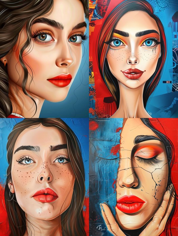 Four Faces of Digital Femininity