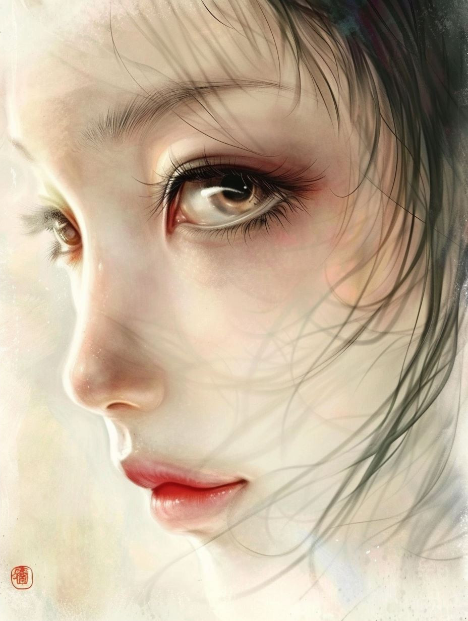 Ethereal Gaze of Silent Sorrow - Image 2