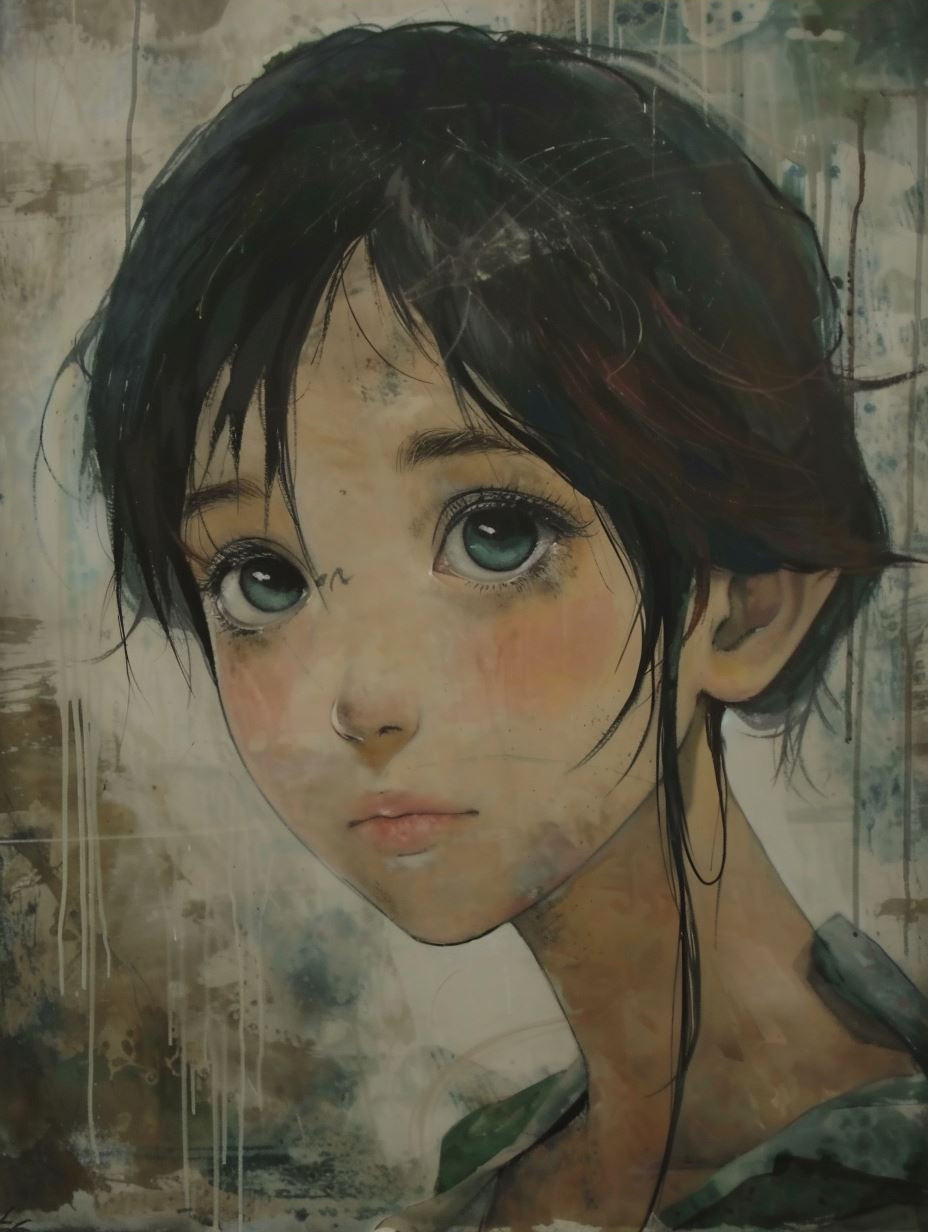 Ethereal Gazes: Anime Portrait Study - Image 4
