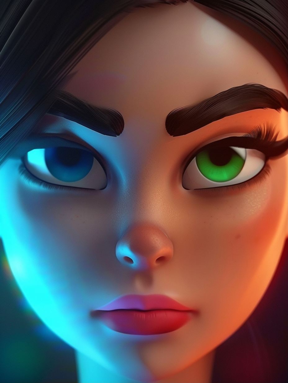 Neon Dual Tone Portrait