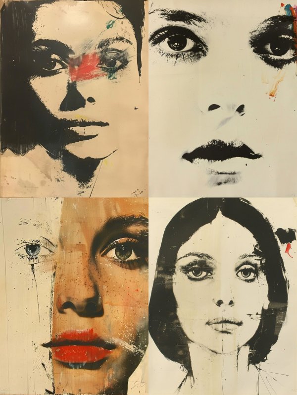 Abstract Fragmented Portrait Studies