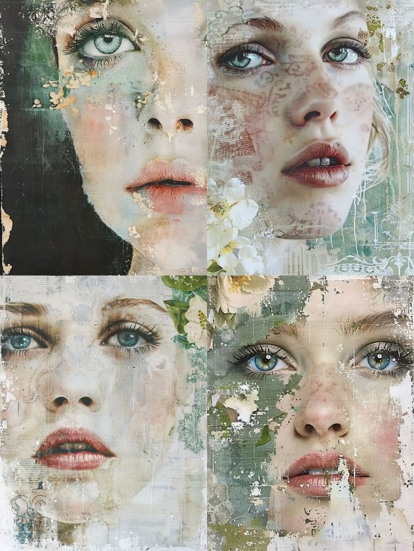 Fragmented Gaze of Ethereal Beauty