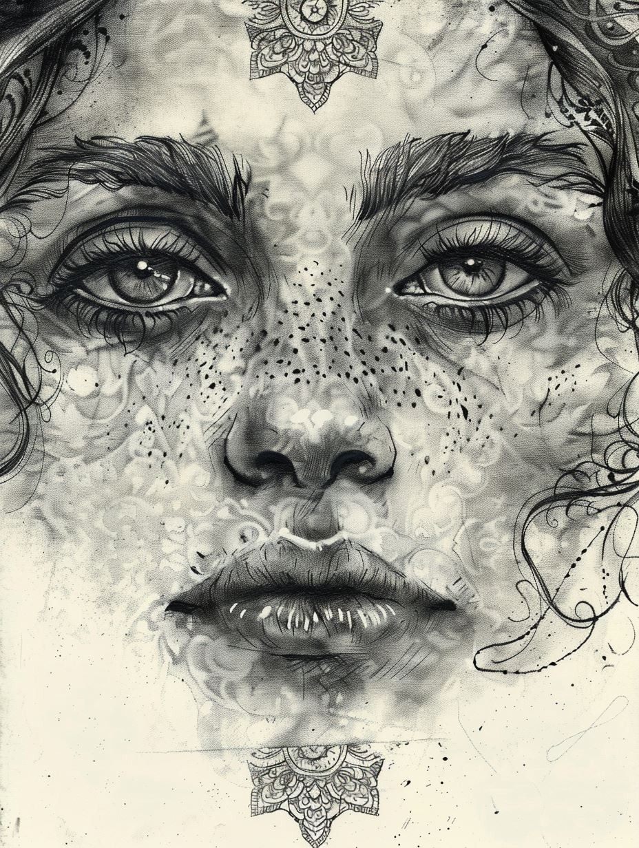 Ethereal Gothic Ink Portraits - Image 3