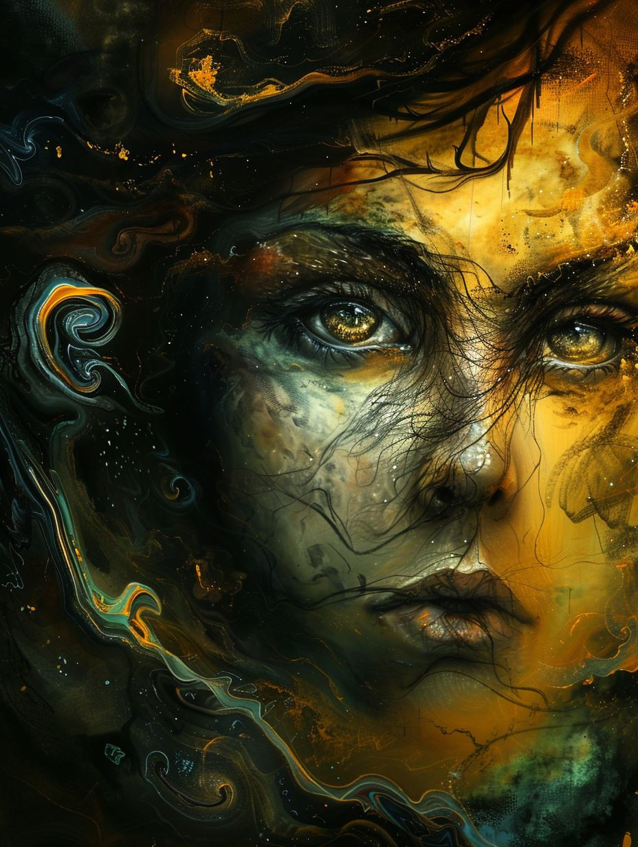 Ethereal Shadows of Golden Light - Image 1