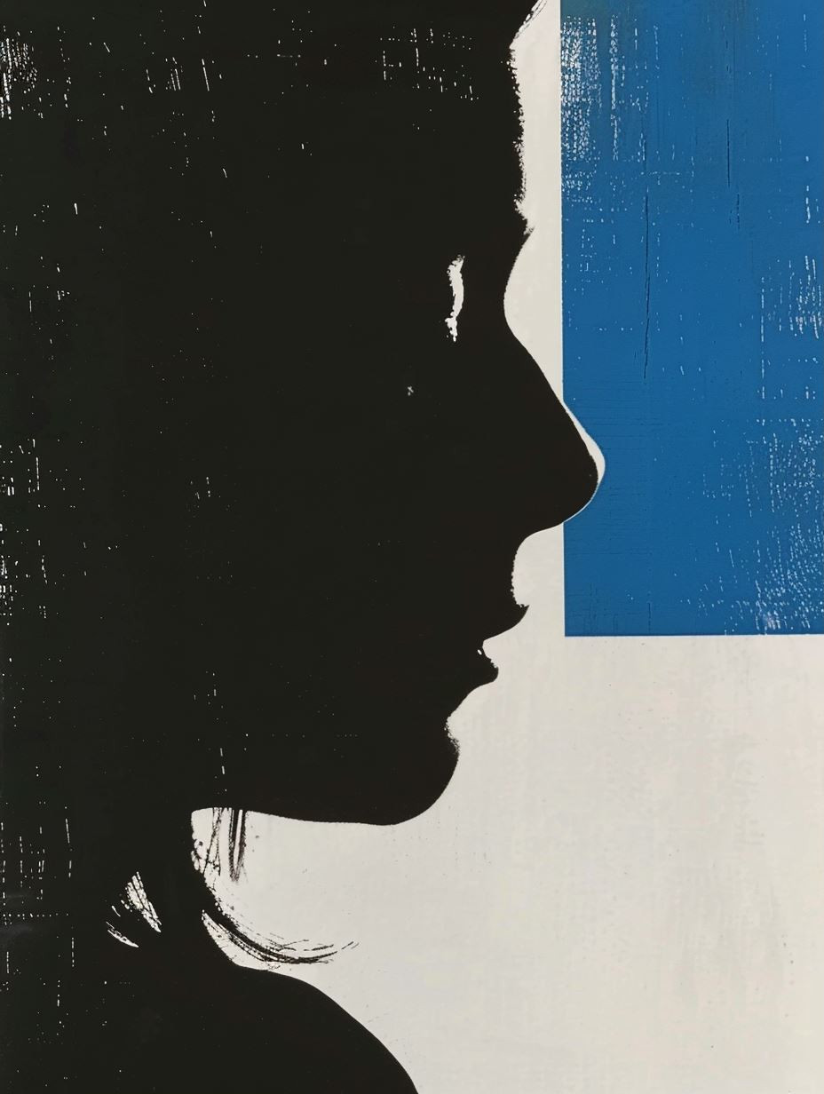 High Contrast Cobalt Silhouette - Image 1