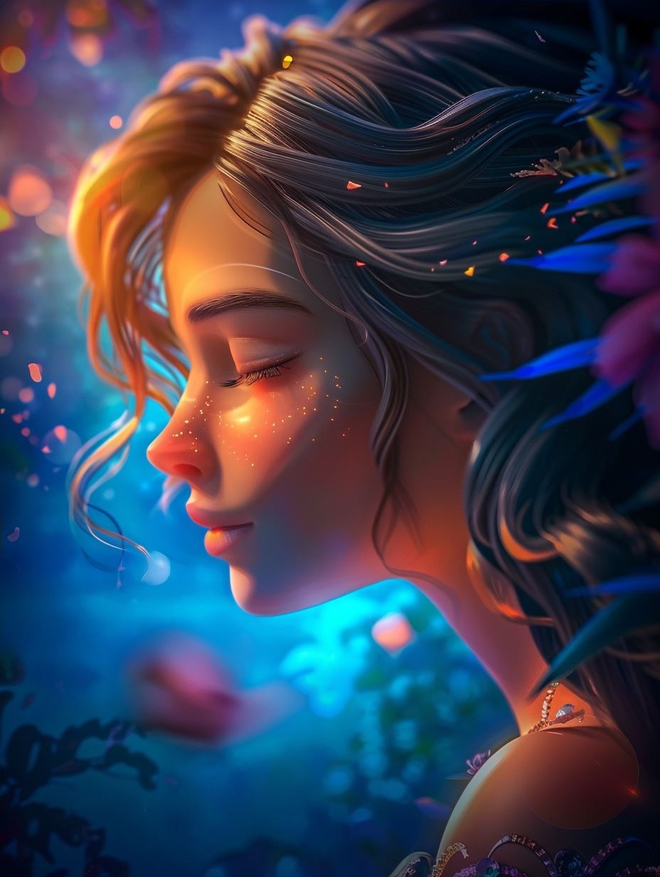 Ethereal Silver Moonlight Portrait - Image 4