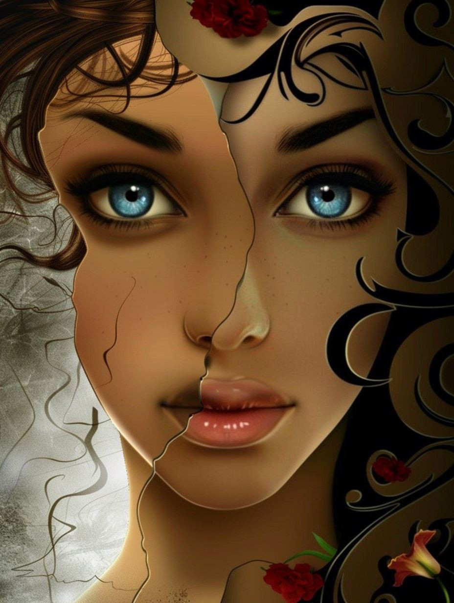 Floral Duality Portrait - Image 1