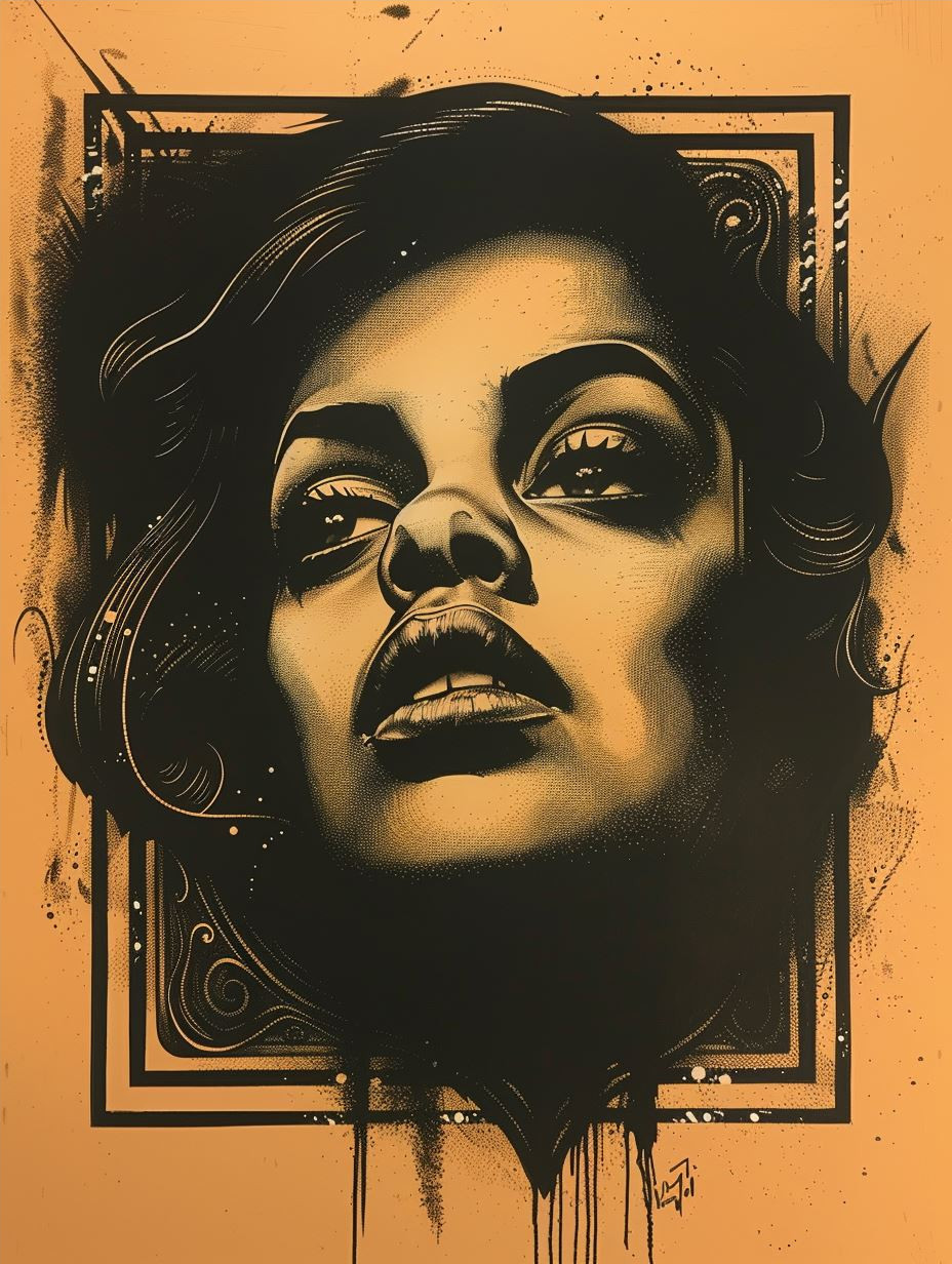 Dramatic Noir Portrait Artistry - Image 4