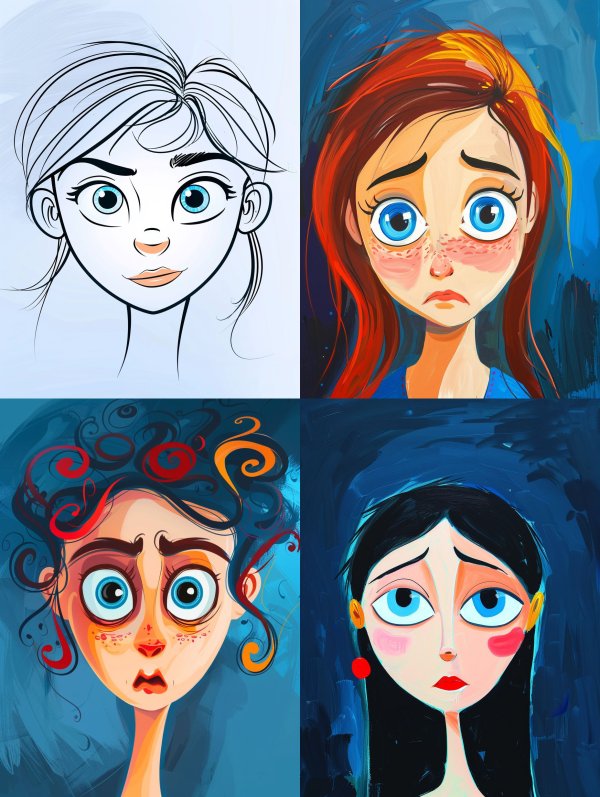Evolution of a Digital Character Portrait