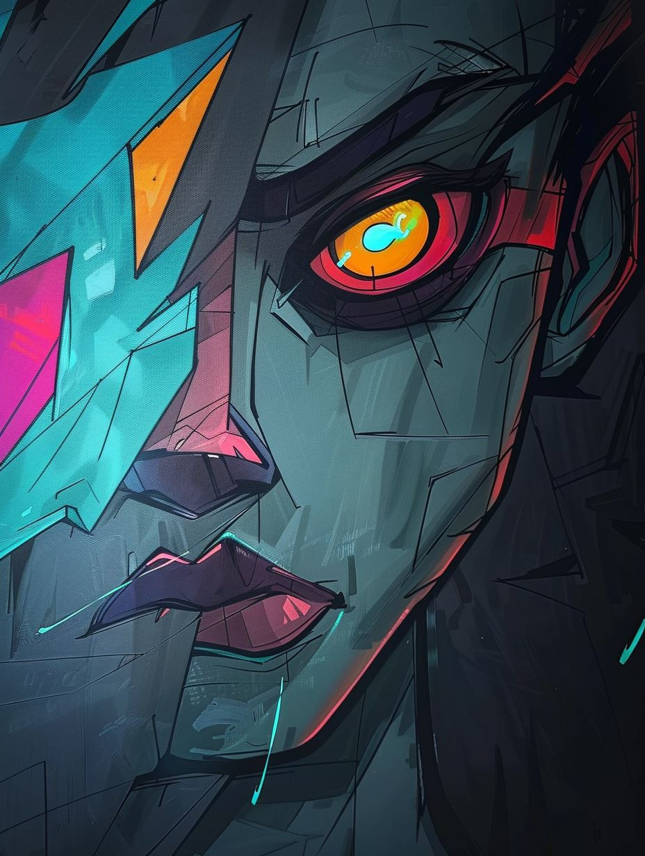 Neon Cyberpunk Portrait Studies - Image 1