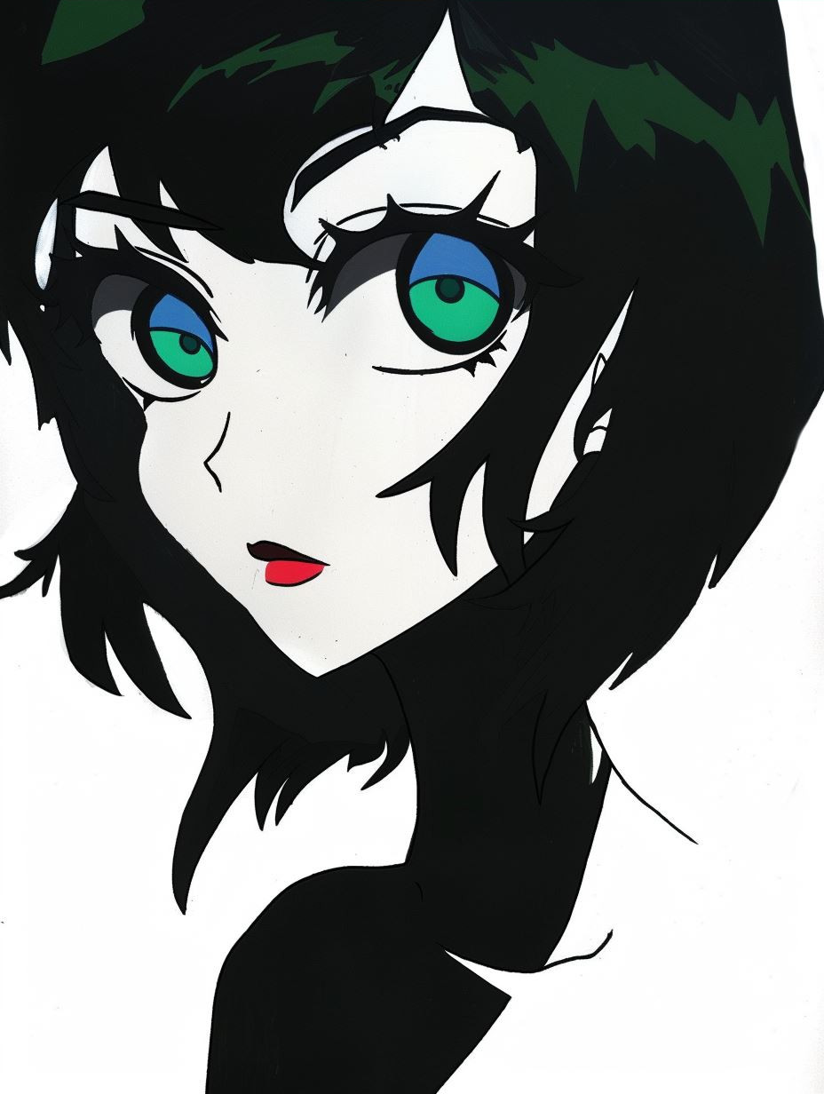 Emerald Gaze Stylized Portrait - Image 3