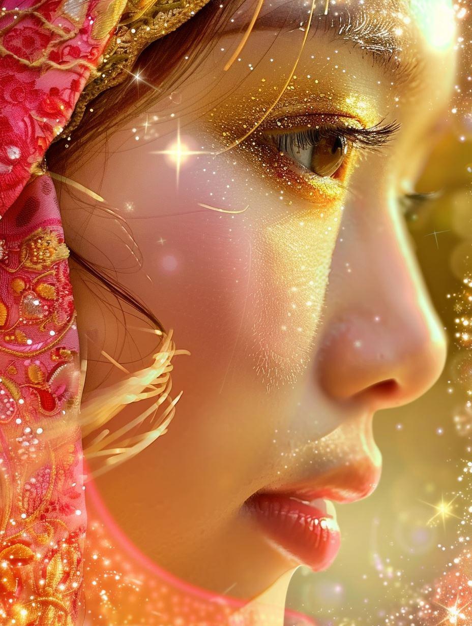 Golden Radiance Ethereal Portrait