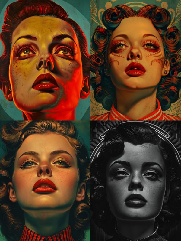 Vintage Cinematic Glamour Portraits