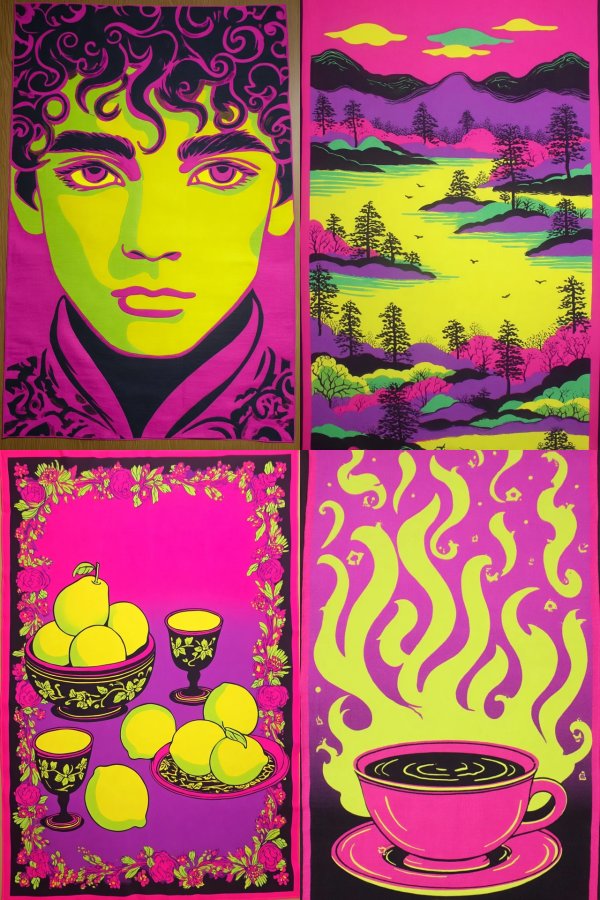 Psychedelic Neon Pop Art Collection