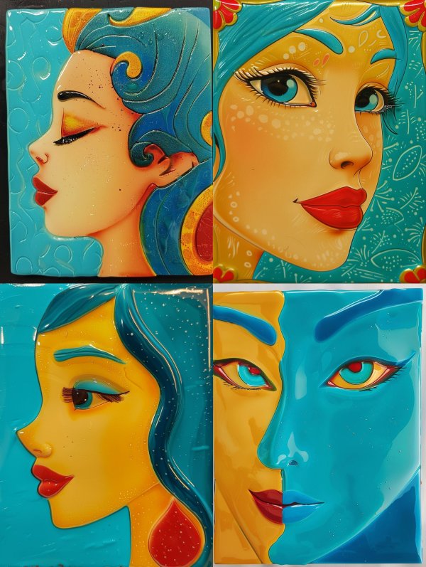 Azure Dreams of Ethereal Women