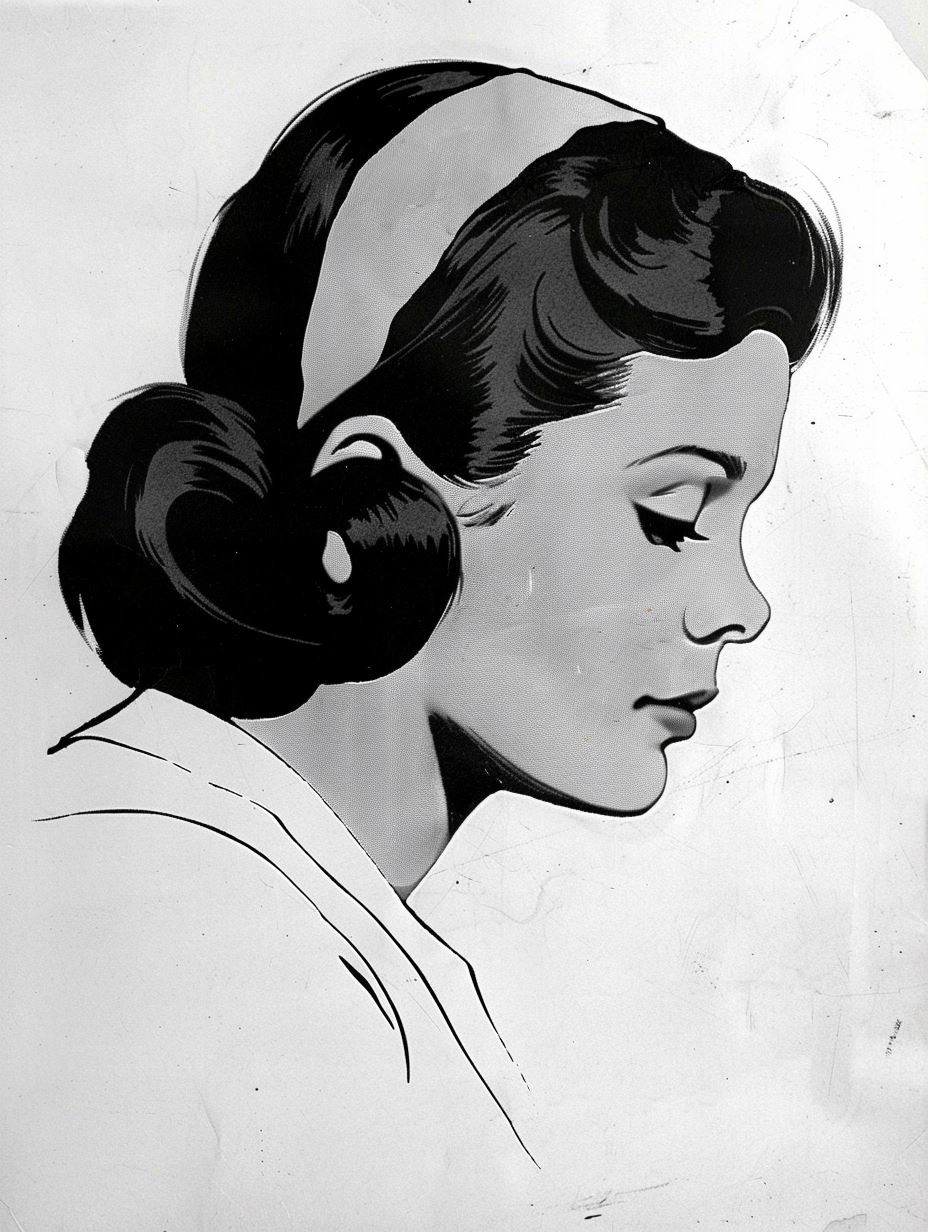 Vintage Noir Mid-Century Portrait