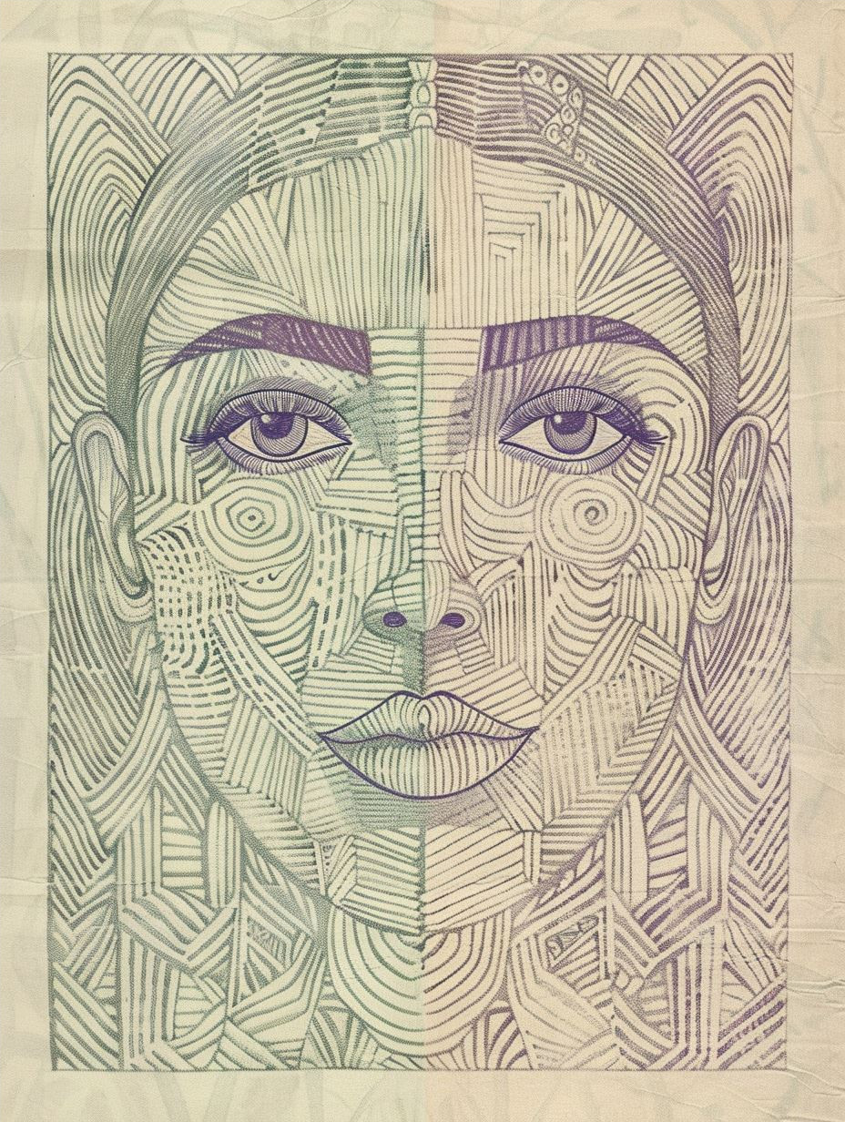 Mystic Ink Mandala Portrait - Image 4