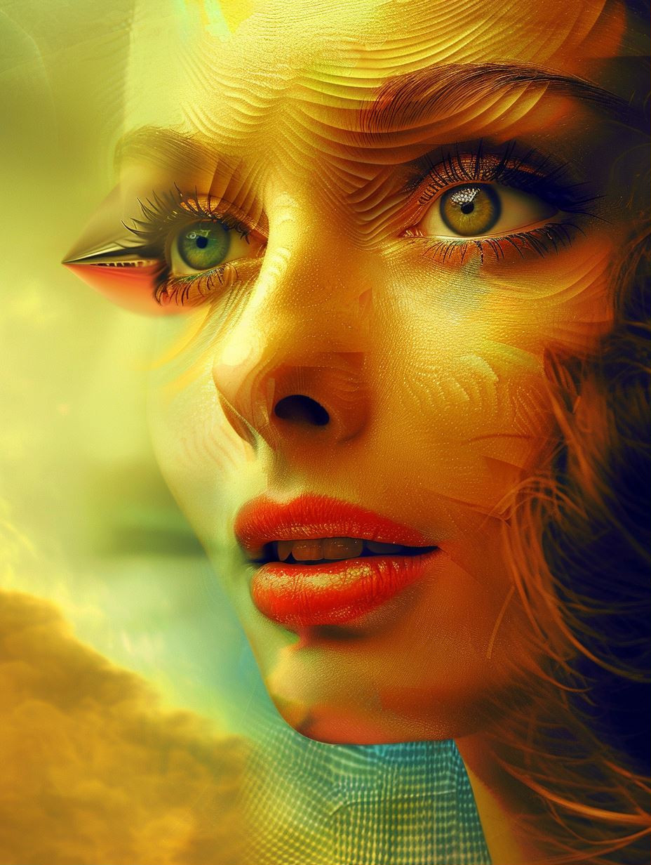 Golden Ethereal Digital Distortion