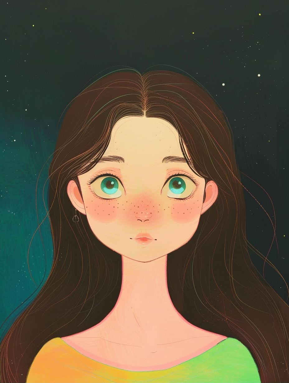 Melancholic Pastel Portrait Study - Image 2