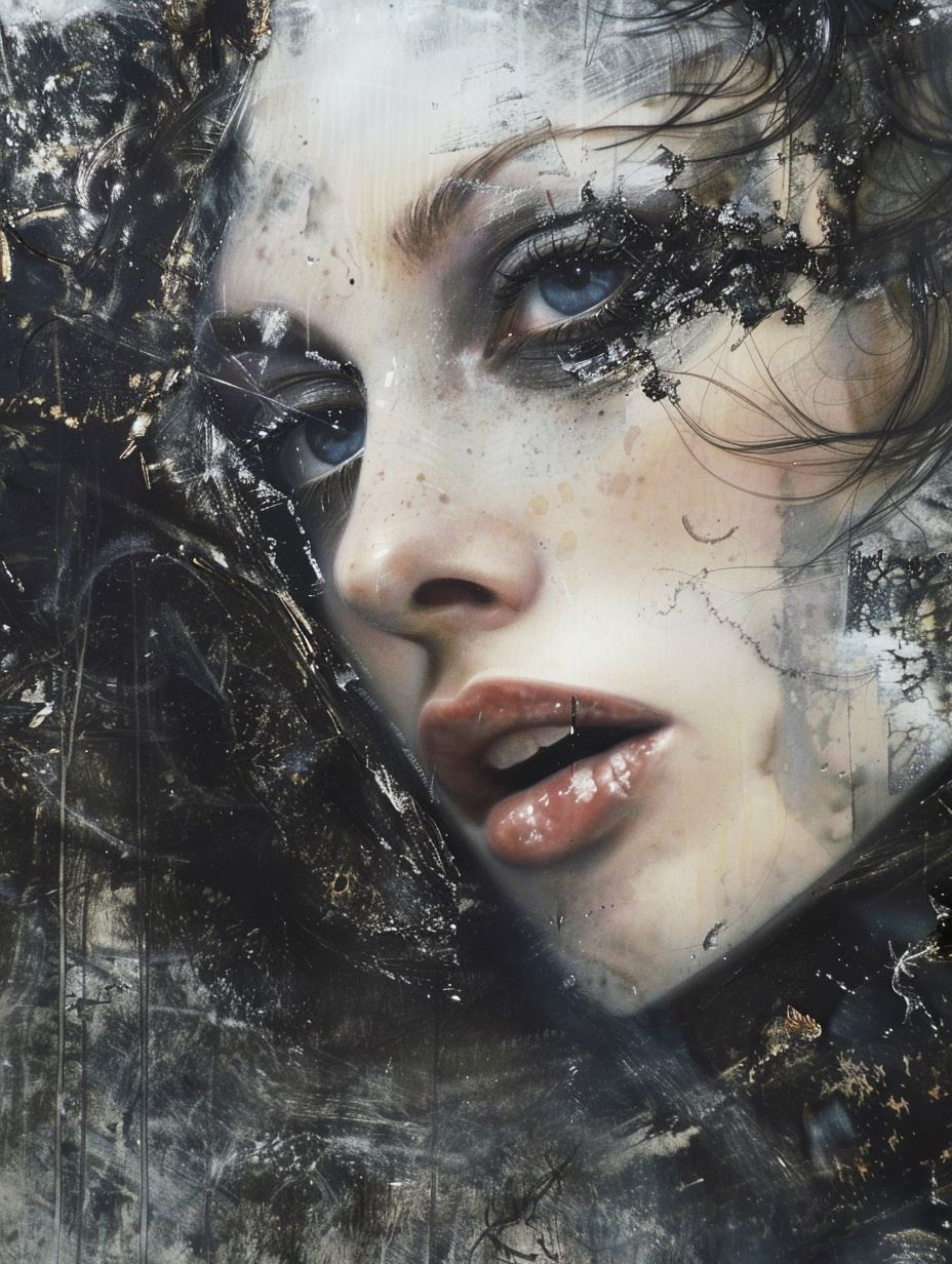 Ethereal Faces in Dark Water - Image 1