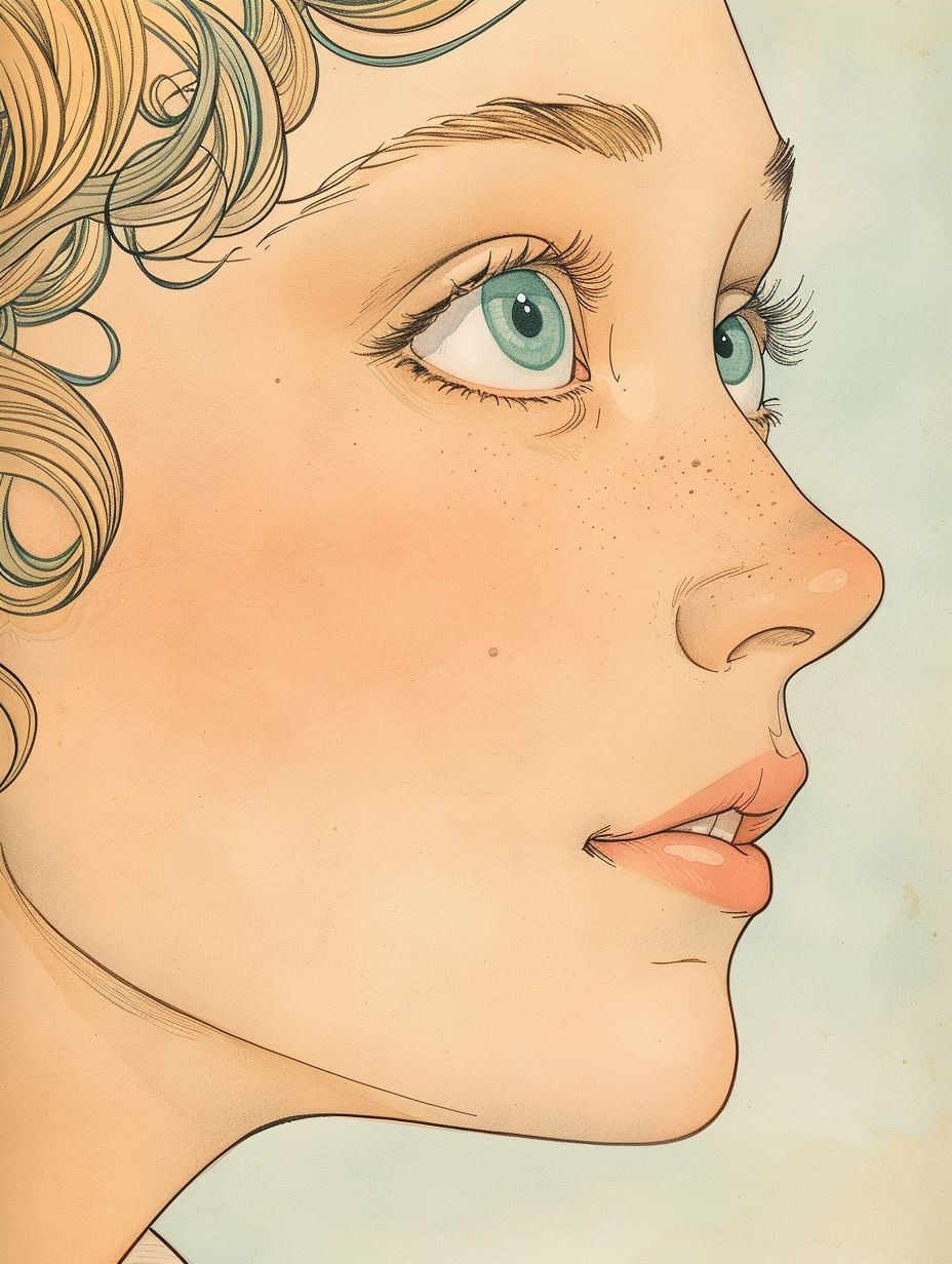Ethereal Art Nouveau Portrait - Image 4