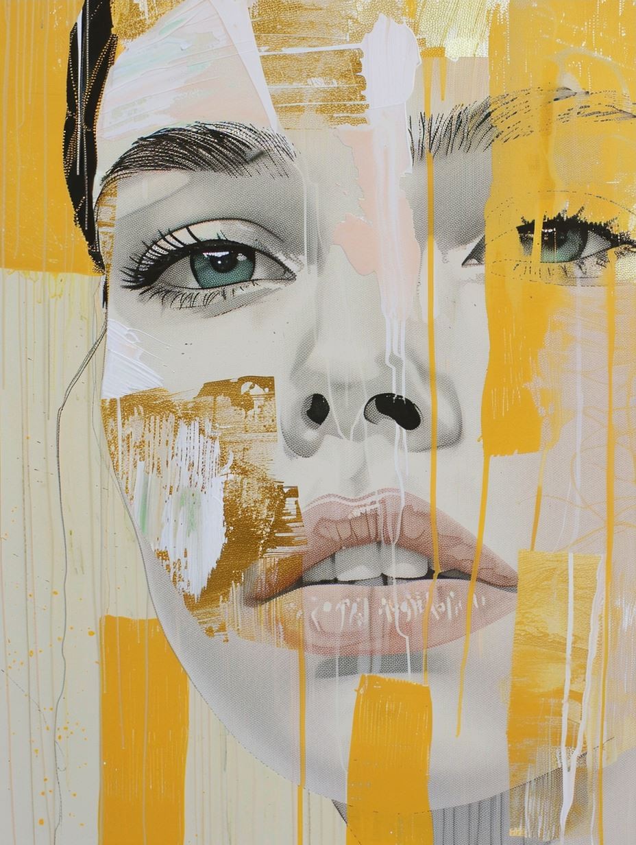 Fragmented Gaze in Gold - Image 3