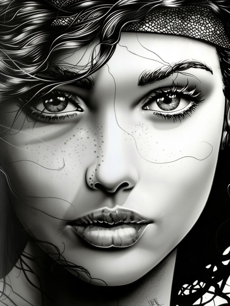 Ethereal Gazes in Monochrome - Image 3