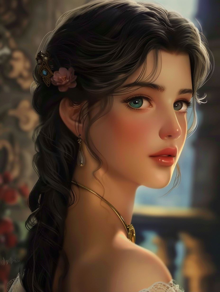 Ethereal Glow Romantic Portrait