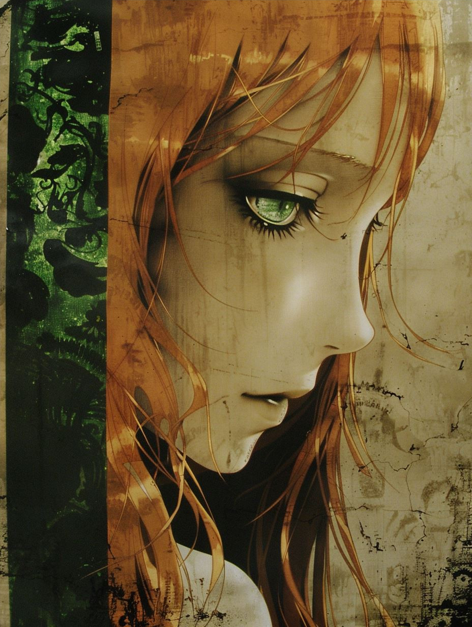 Emerald Gazes: Surreal Digital Portraits - Image 4