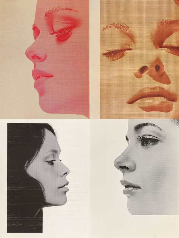Crimson Halftone Portrait Study