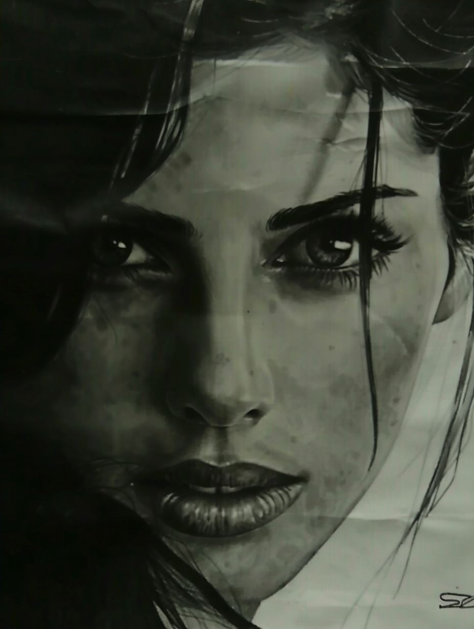 Abstract Female Portraits in Mixed Media - Image 4