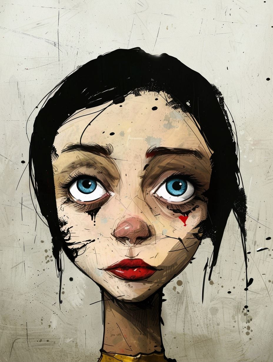 Haunting Gaze: Four Surreal Portraits - Image 1