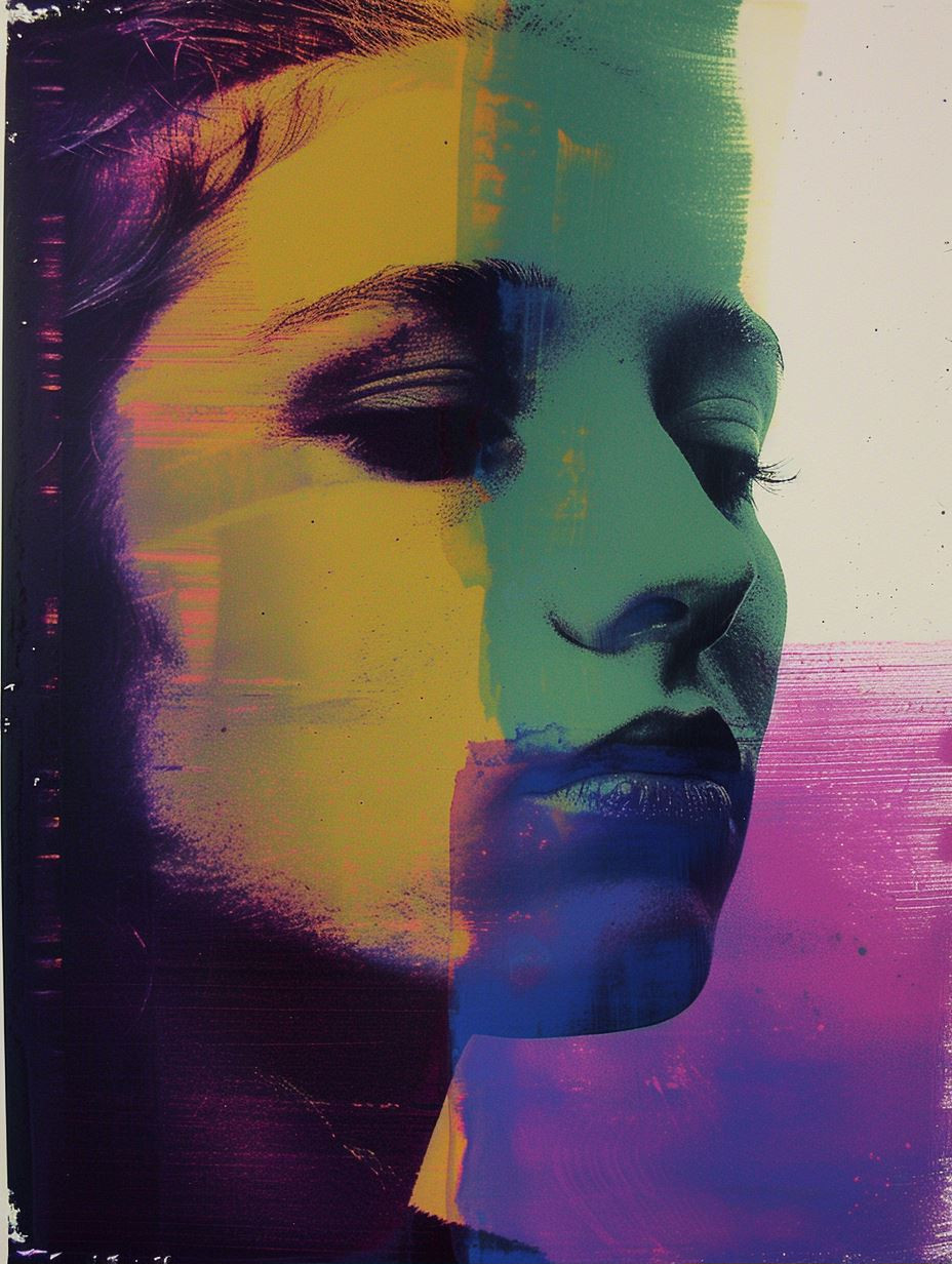 Neon Prism Portrait Distortion - Image 2