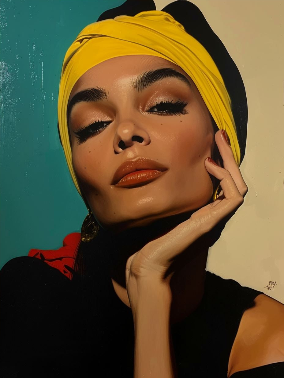 Vintage Glamour in Golden Silk - Image 4