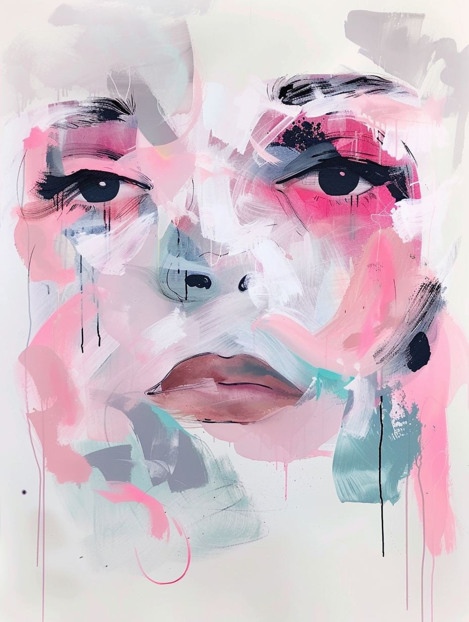 Abstract Pastel Portraits of Ethereal Faces - Image 2