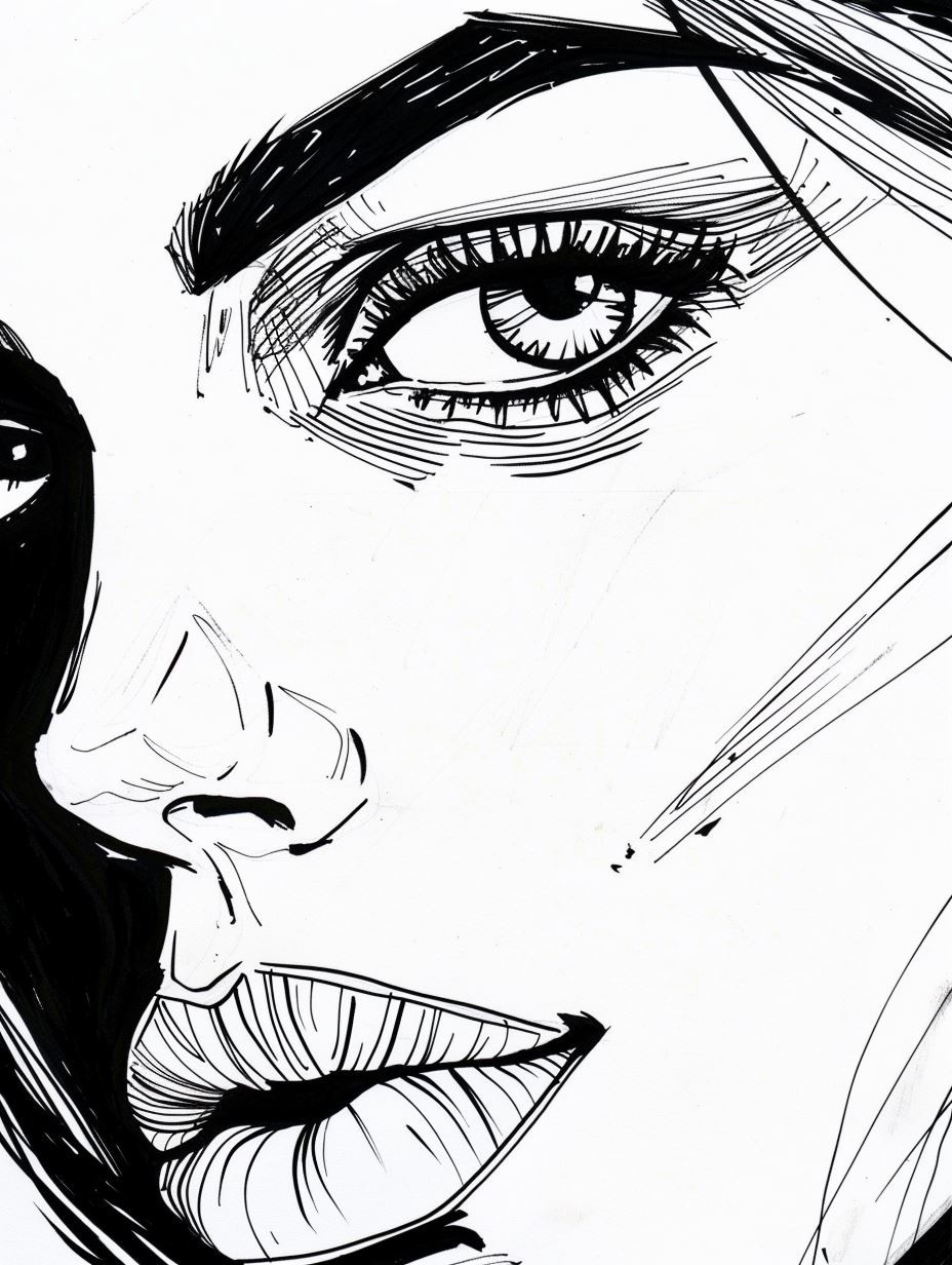Bold Ink Fashion Illustration - Image 4