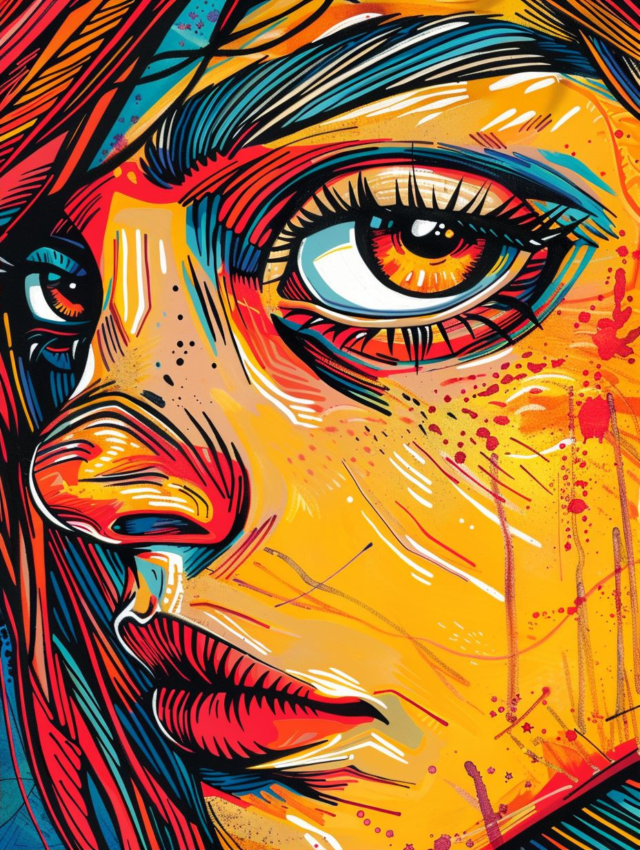 Vibrant Emotional Portrait Collage - Image 2