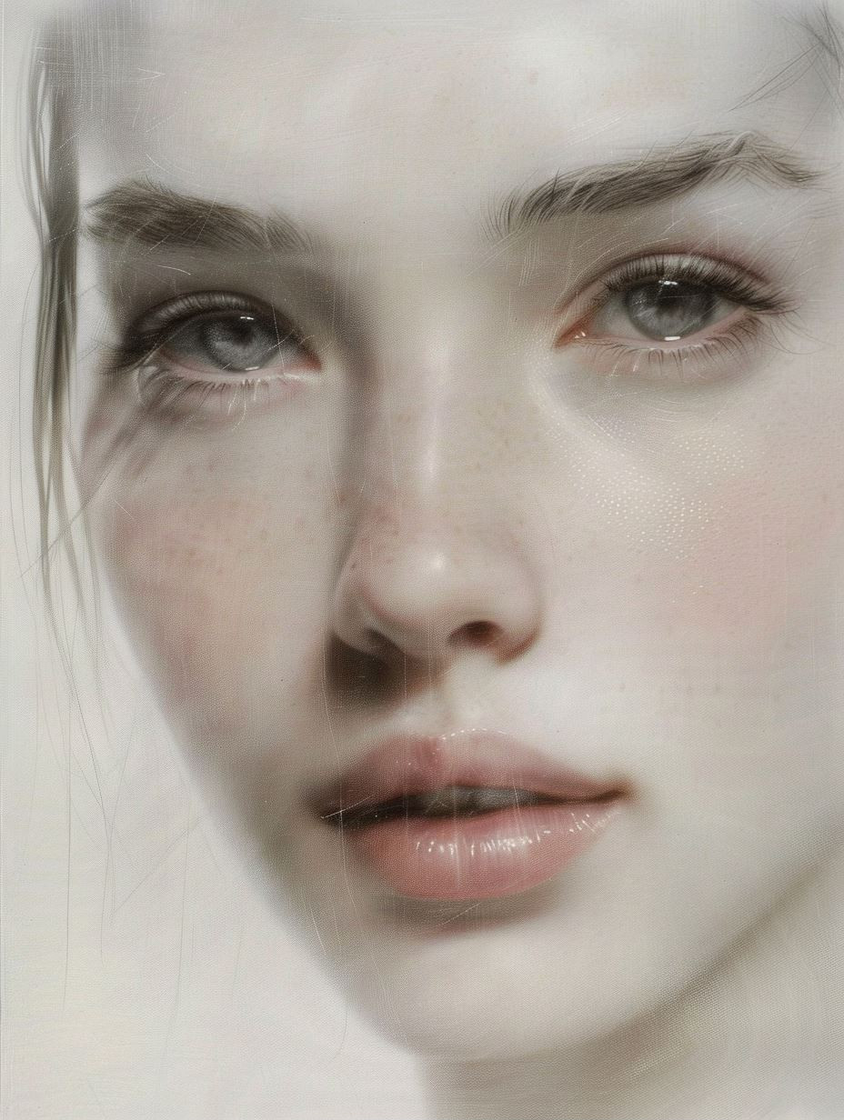 Ethereal Gazes in Soft Charcoal - Image 2