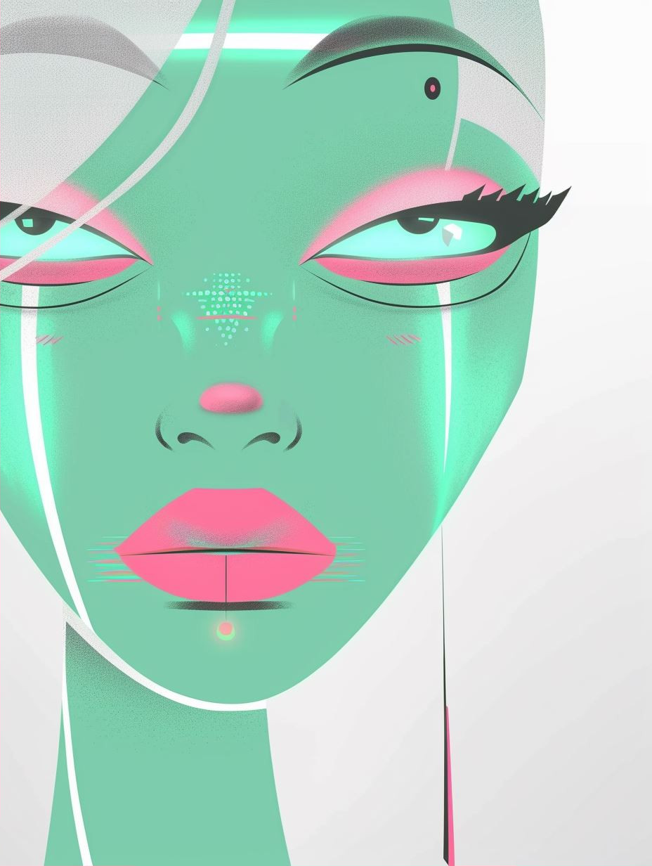 Neon Pastel Cyberpunk Portraits - Image 2