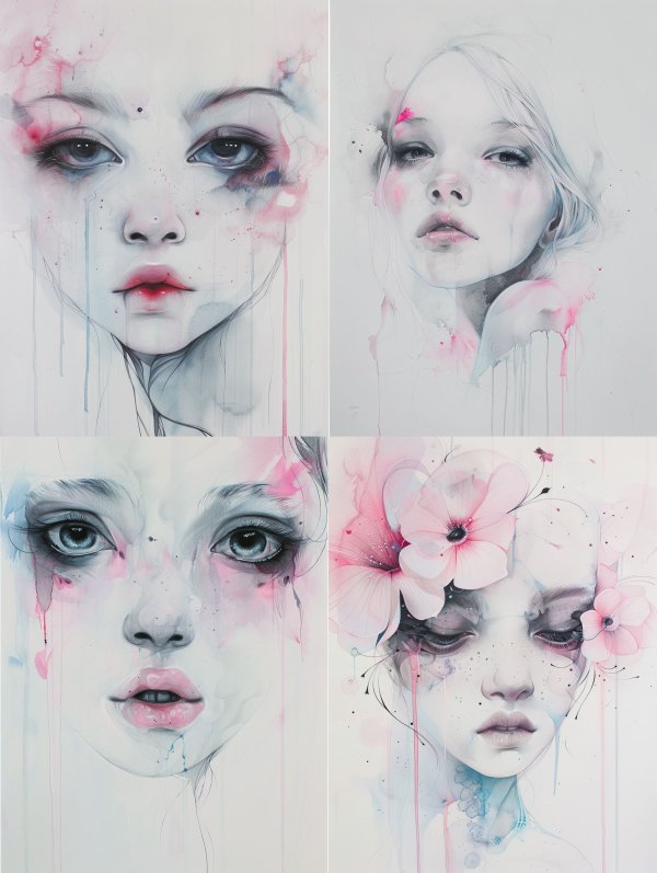 Ethereal Whispers in Watercolor
