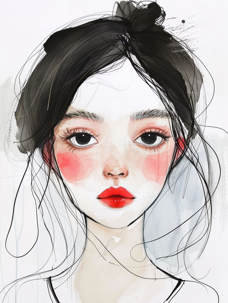 Whispers of Elegance: Minimalist Portraits - Image 1