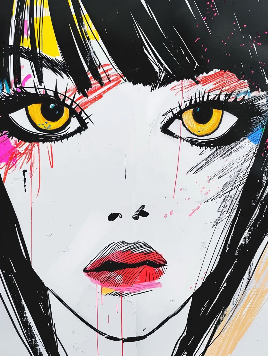 Neon Splatter Urban Portrait - Image 2