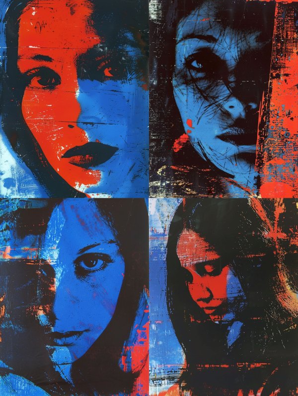 Electric Contrast Pop Portrait