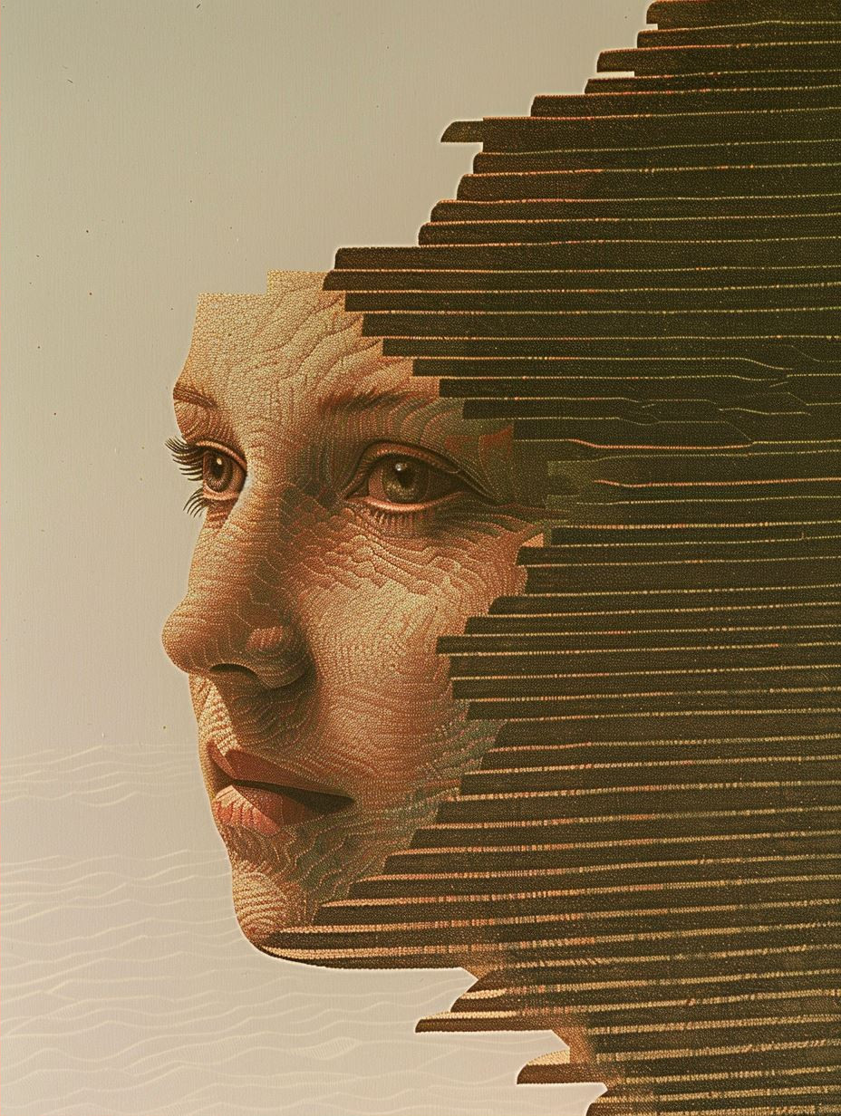Pointillist Crimson Profile - Image 2