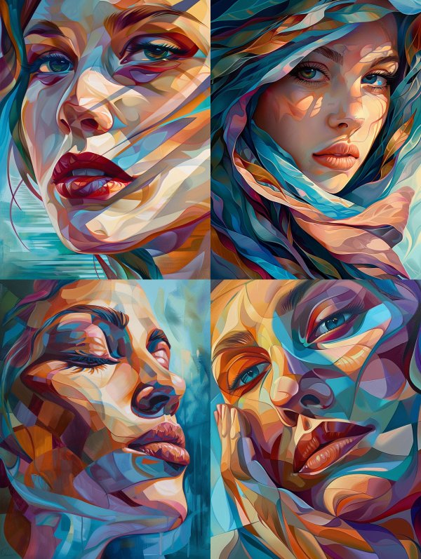 Prismatic Fragments of Feminine Grace
