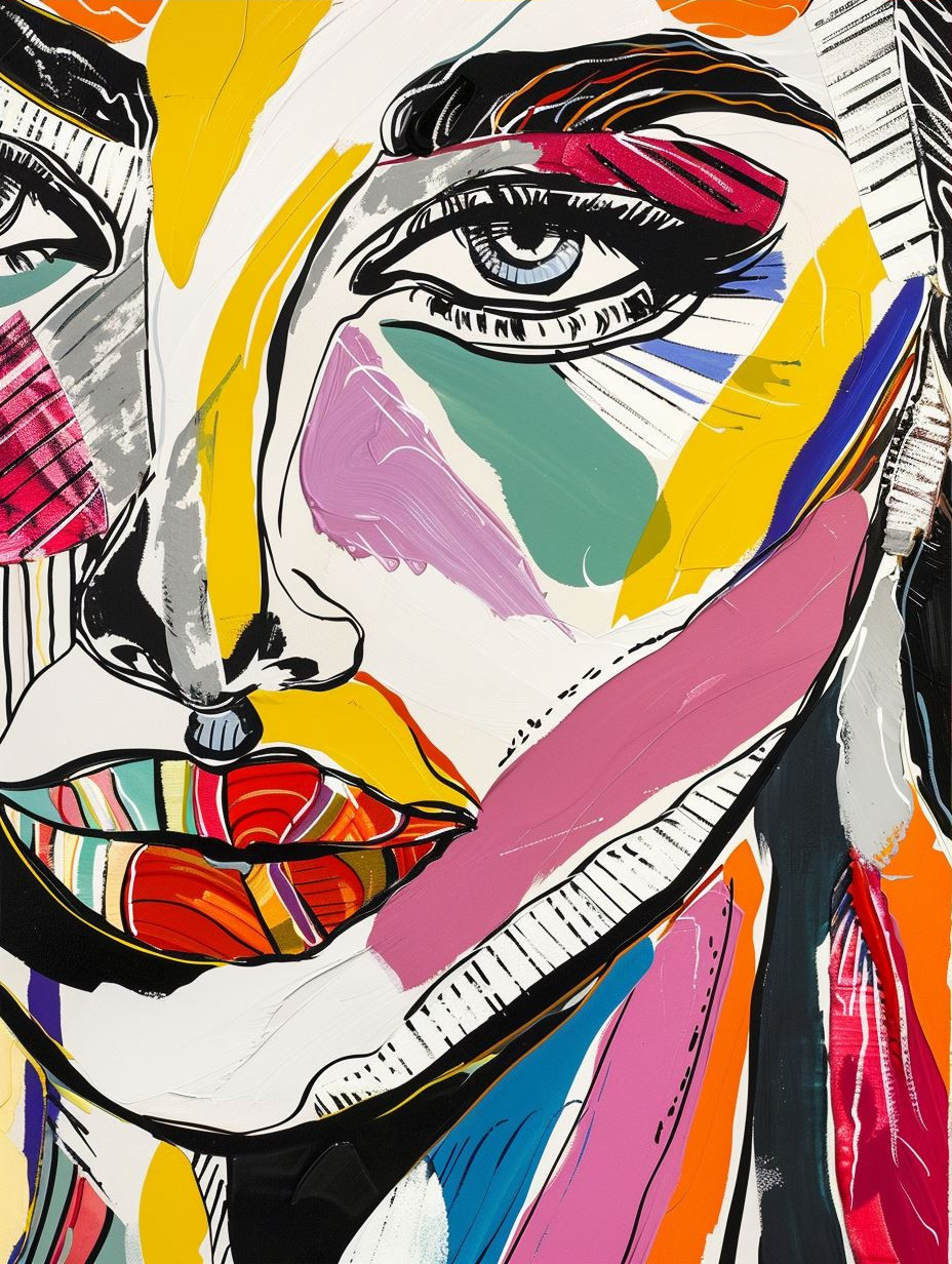 Abstract Palette Knife Portrait - Image 3