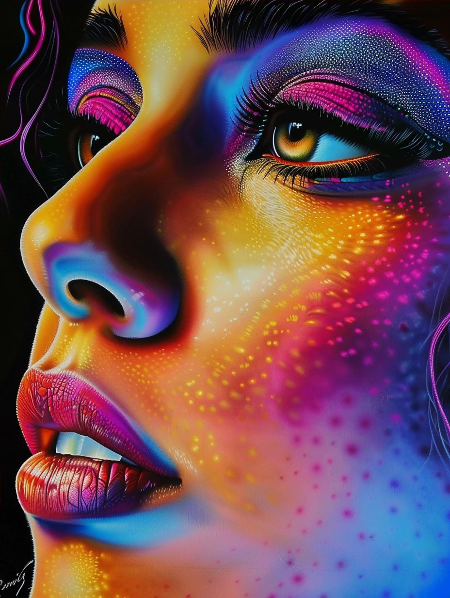 Neon Prism Portraiture Art - Image 4